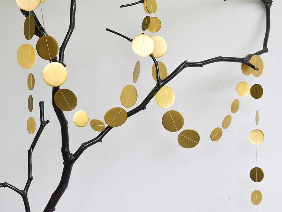 Renna Deluxe Girlande Punkte in Gold Outlet
