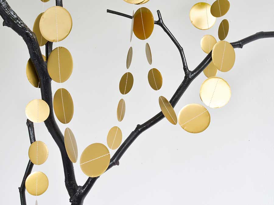 Renna Deluxe Girlande Punkte in Gold Outlet