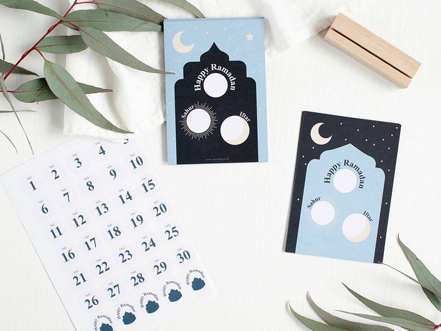 Renna Deluxe RAMADAN Kalender Karten für Sahur und Iftar Fabrikpreis