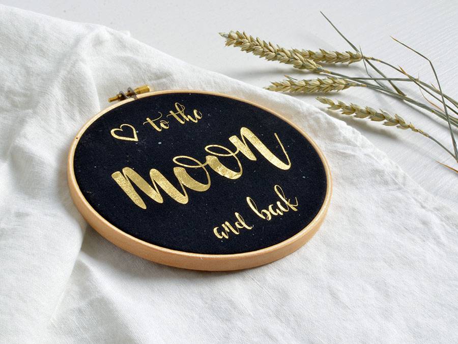 Renna Deluxe I love you to the moon and back! Gold Druck Flash Sale