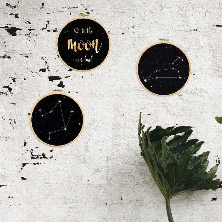 Renna Deluxe I love you to the moon and back! Gold Druck Flash Sale