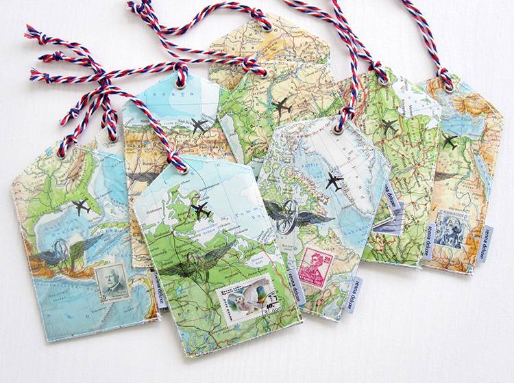Renna Deluxe Atlas Gepäckanhänger aus Landkarten Blitzangebot