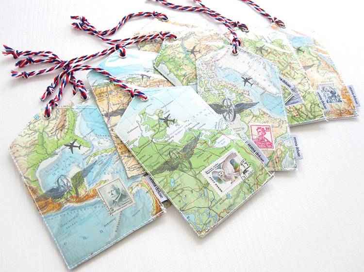 Renna Deluxe Atlas Gepäckanhänger aus Landkarten Blitzangebot