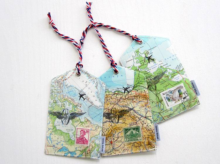 Renna Deluxe Atlas Gepäckanhänger aus Landkarten Blitzangebot