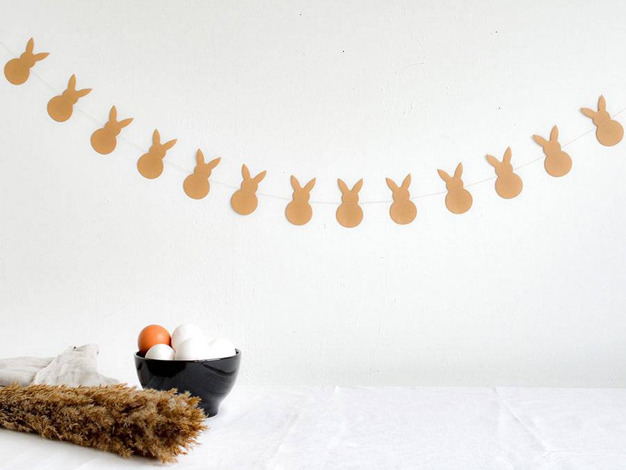 Renna Deluxe Osterhasen Girlande aus Kraftpapier braun Wochenangebot