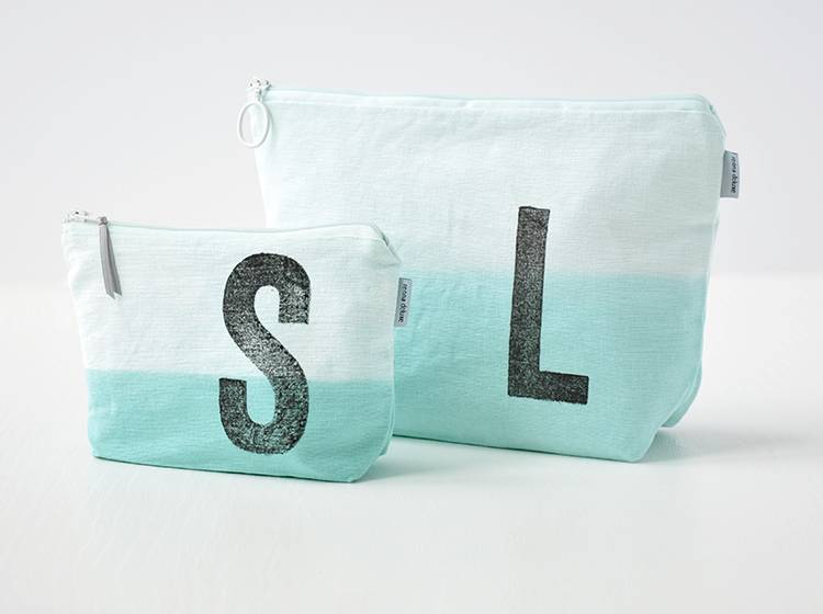 Renna Deluxe Kulturtasche MINT mit Monogramm personalisiert Kostenloser Versand international