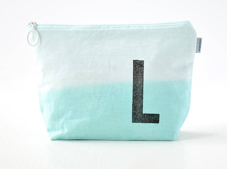 Renna Deluxe Kulturtasche MINT mit Monogramm personalisiert Kostenloser Versand international