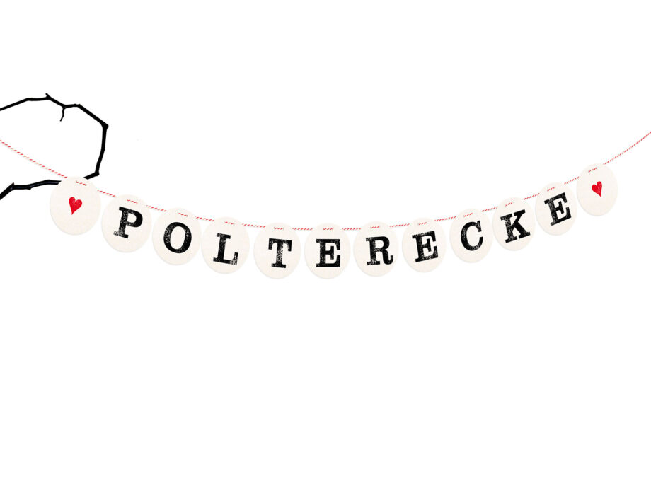 Renna Deluxe Polterecke Girlande für den Polterabend 50% Rabatt für begrenzte Zeit