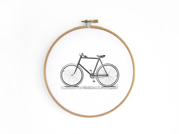 Renna Deluxe Fahrrad _ Bild im Stickrahmen Begrenztes Angebot
