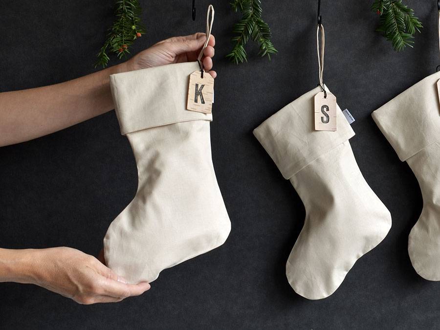 Renna Deluxe Nikolausstiefel mit Monogramm auf Birkenrinde Muttertagsangebot