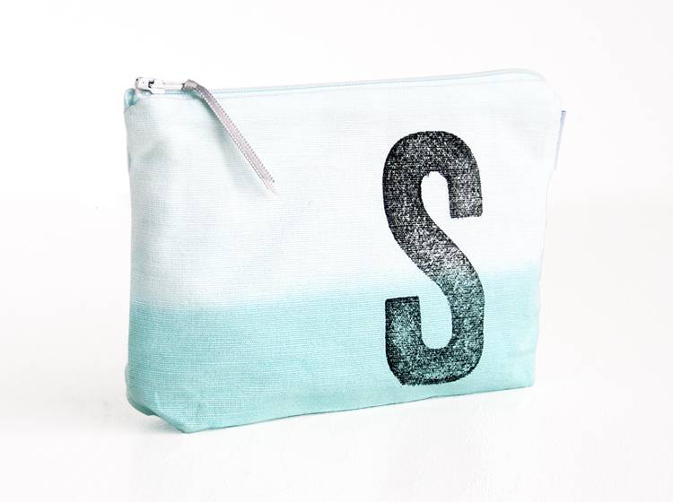 Renna Deluxe Schminktasche MINT mit Monogramm personalisiert Begrenzte Freigabe
