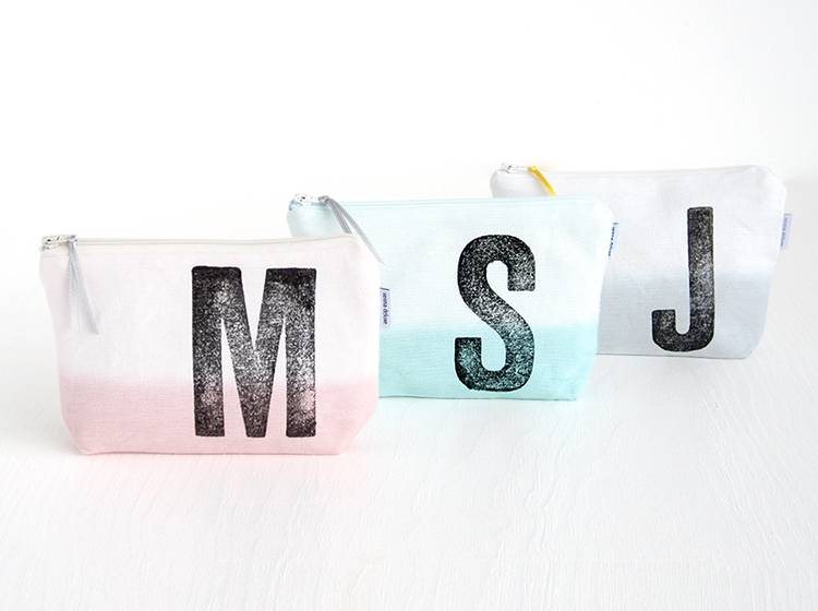 Renna Deluxe Schminktasche MINT mit Monogramm personalisiert Begrenzte Freigabe