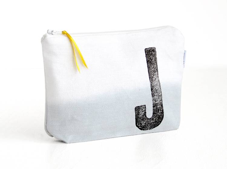 Renna Deluxe Schminktasche GRAU mit Monogramm personalisiert Letzte 3 Tage