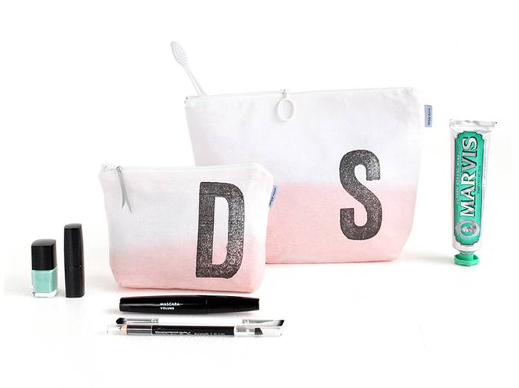 Renna Deluxe Kulturtasche ROSA mit Monogramm personalisiert Neueste Stile