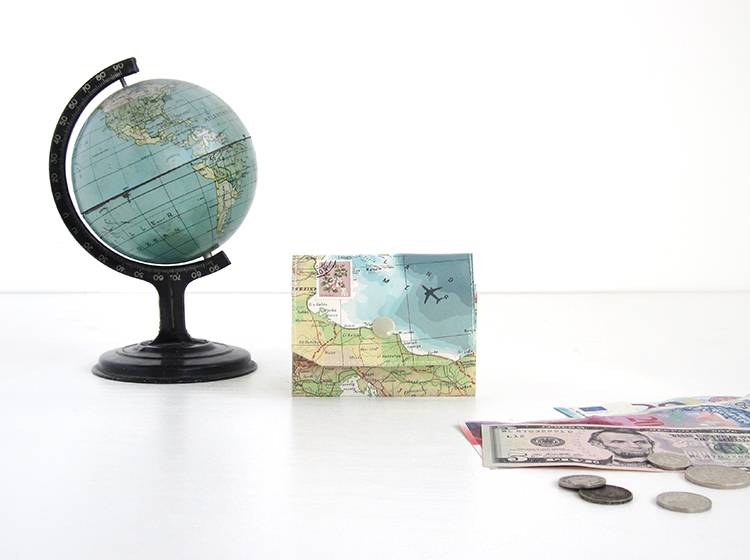 Renna Deluxe Atlas Portemonnaie aus Landkarten Sonderangebote