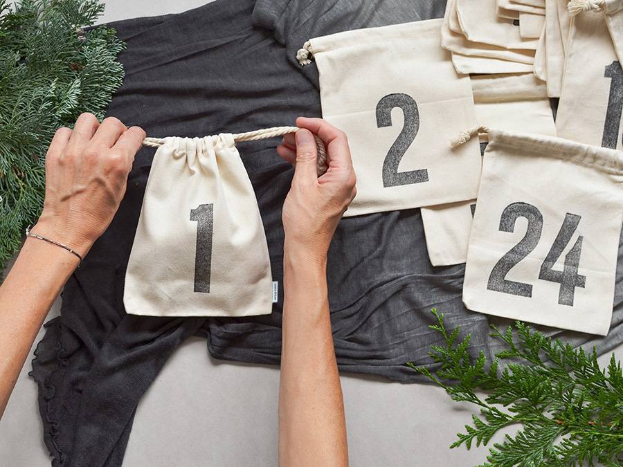 Renna Deluxe Nachhaltiger Adventskalender aus Bio-Baumwolle Nur für heute