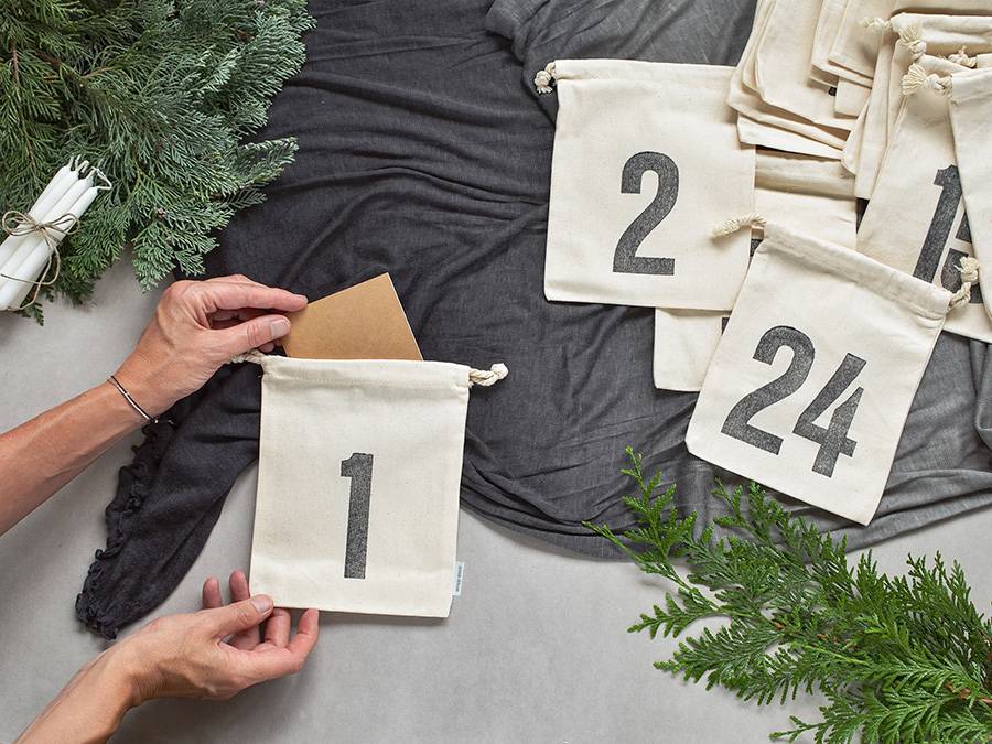 Renna Deluxe Nachhaltiger Adventskalender aus Bio-Baumwolle Nur für heute