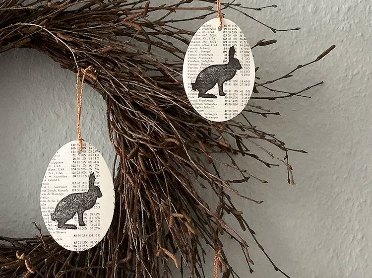 Renna Deluxe Frohe Ostern Klappkarte mit Osterei zum Anhängen Nur noch ein Tag übrig