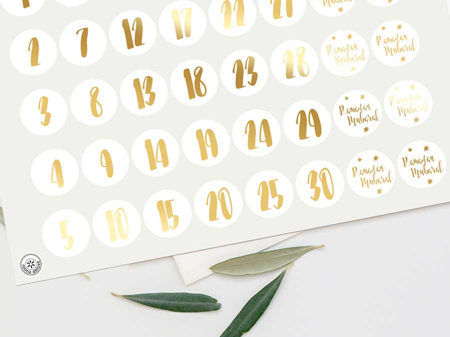 Renna Deluxe RAMADAN Kalender Gold mit schwarzen Tüten Fabrikladen