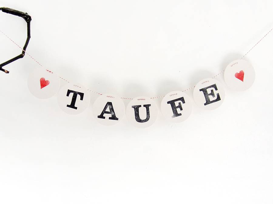 Renna Deluxe TAUFE Girlande Deko für das Tauffest Speichern exportieren