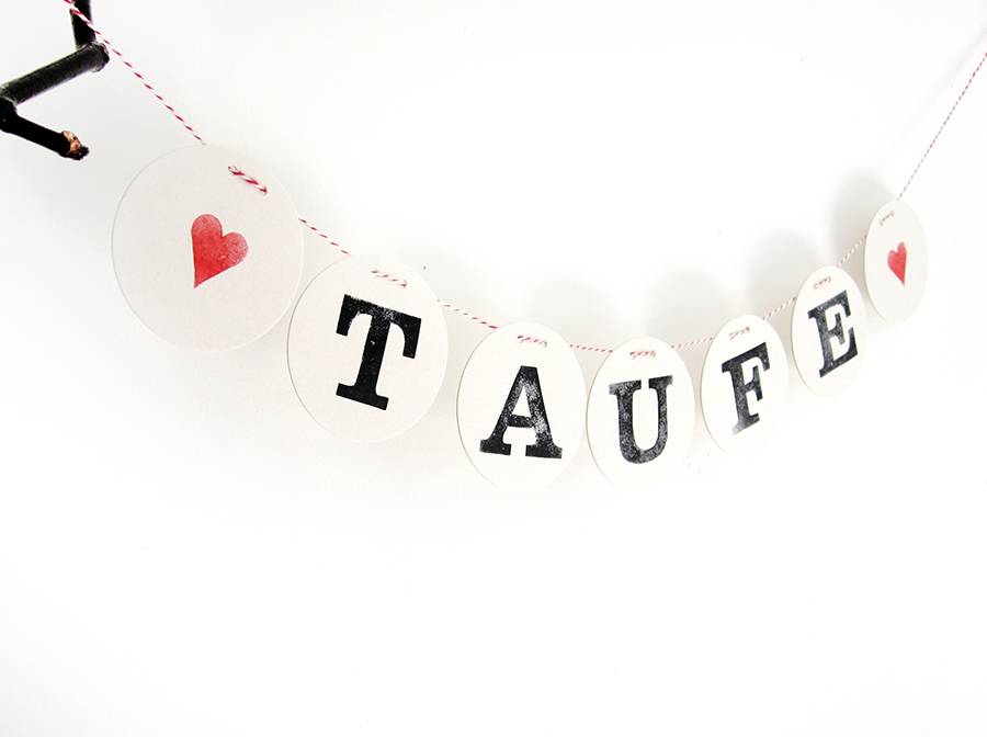 Renna Deluxe TAUFE Girlande Deko für das Tauffest Speichern exportieren