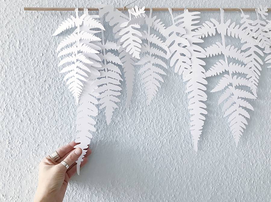 Renna Deluxe FARN Blätter für die Wand Auslauf