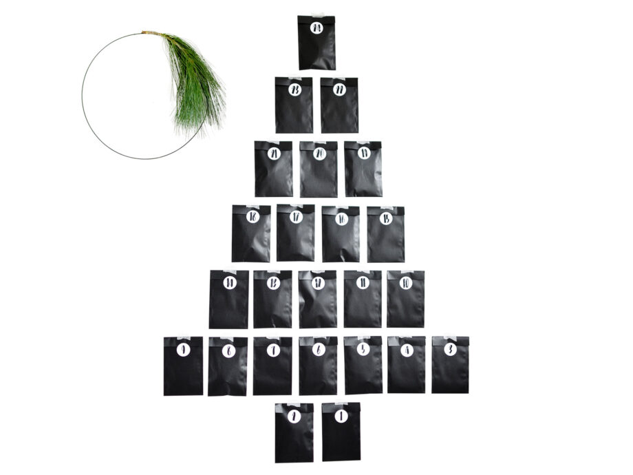 Renna Deluxe Adventskalender Schwarz mit Handlettering für Männer im Angebot