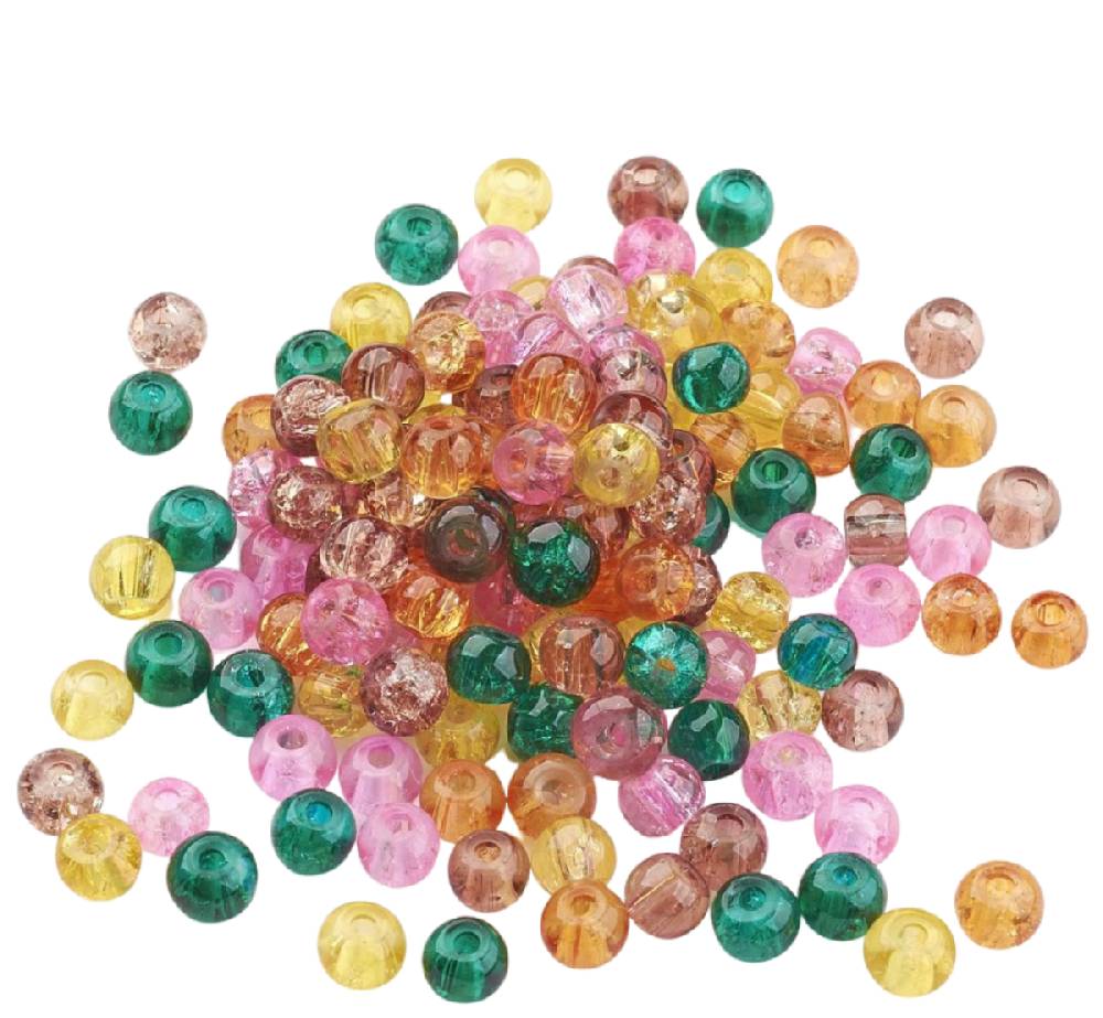 Sadingo Glasperlen Bunter Mix | 100 Stück, 4 mm