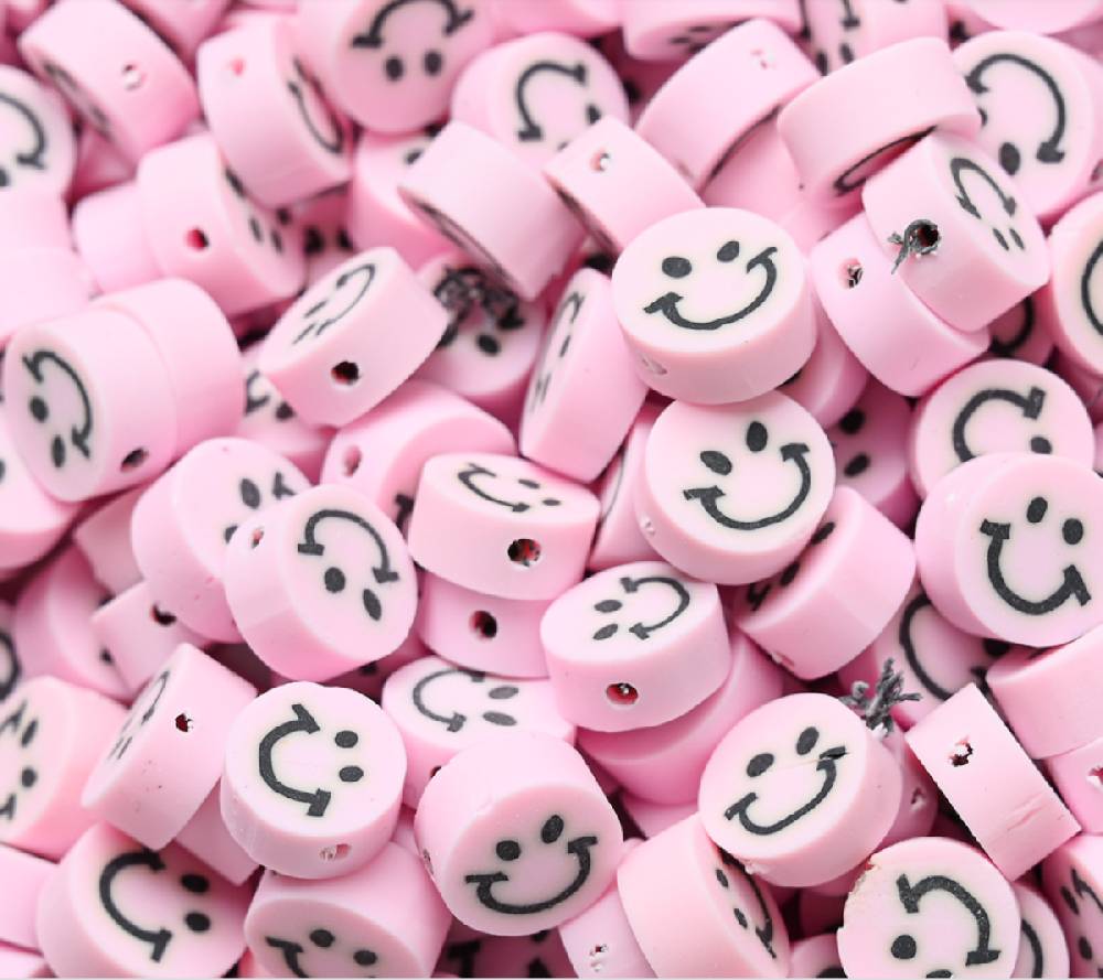 Sadingo Polymer Clay Perlen | 40 Stk., 10mm, Smileys Günstiger Verkauf