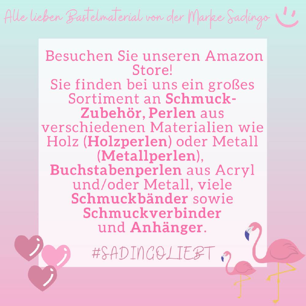 Sadingo Metallperlen | Metallröhrchen 15 Stück, 35x2,5mm Auslauf
