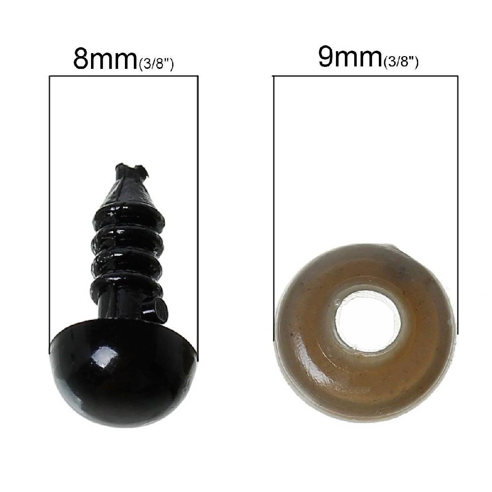 Sadingo Puppenaugen, Teddyaugen - 50 Stk. - Auge Ø 8 mm Verkauf