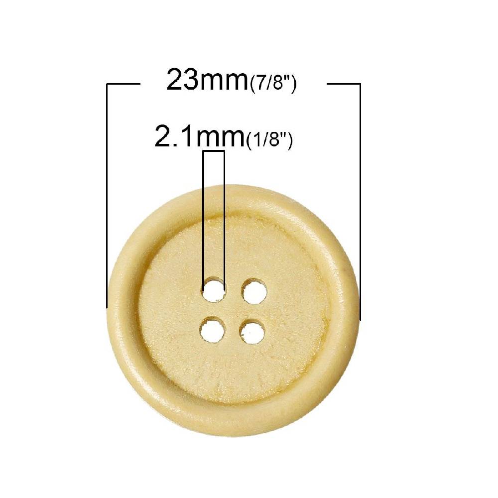 Sadingo Holzknöpfe / 50 Stk. / Ø 2,3 cm Günstiger Verkauf