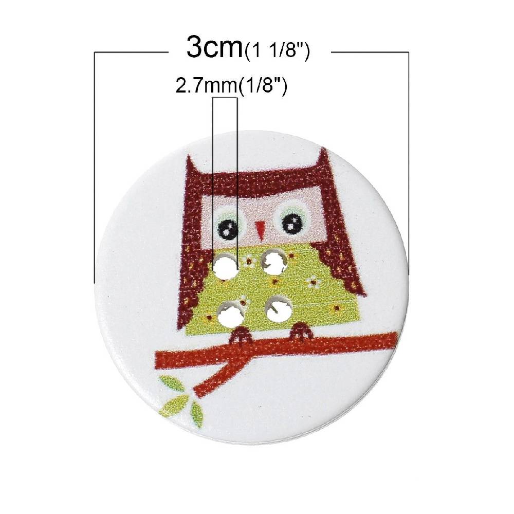 Sadingo Holzknöpfe / 50 Stk. / Ø 3 cm Fabrikverkauf
