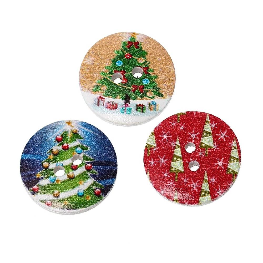 Sadingo Holzknöpfe Weihnachten 2 Stück, Ø 2 mm Angebote
