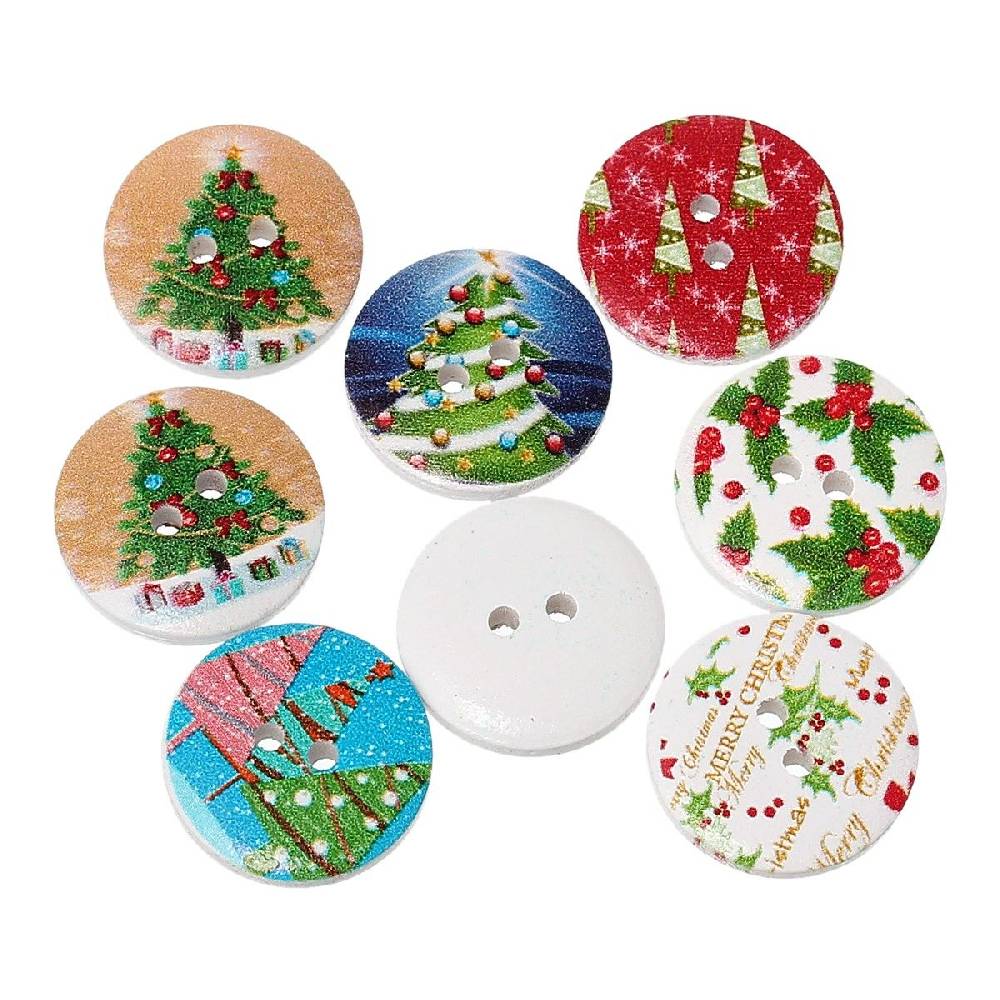 Sadingo Holzknöpfe Weihnachten 2 Stück, Ø 2 mm Angebote