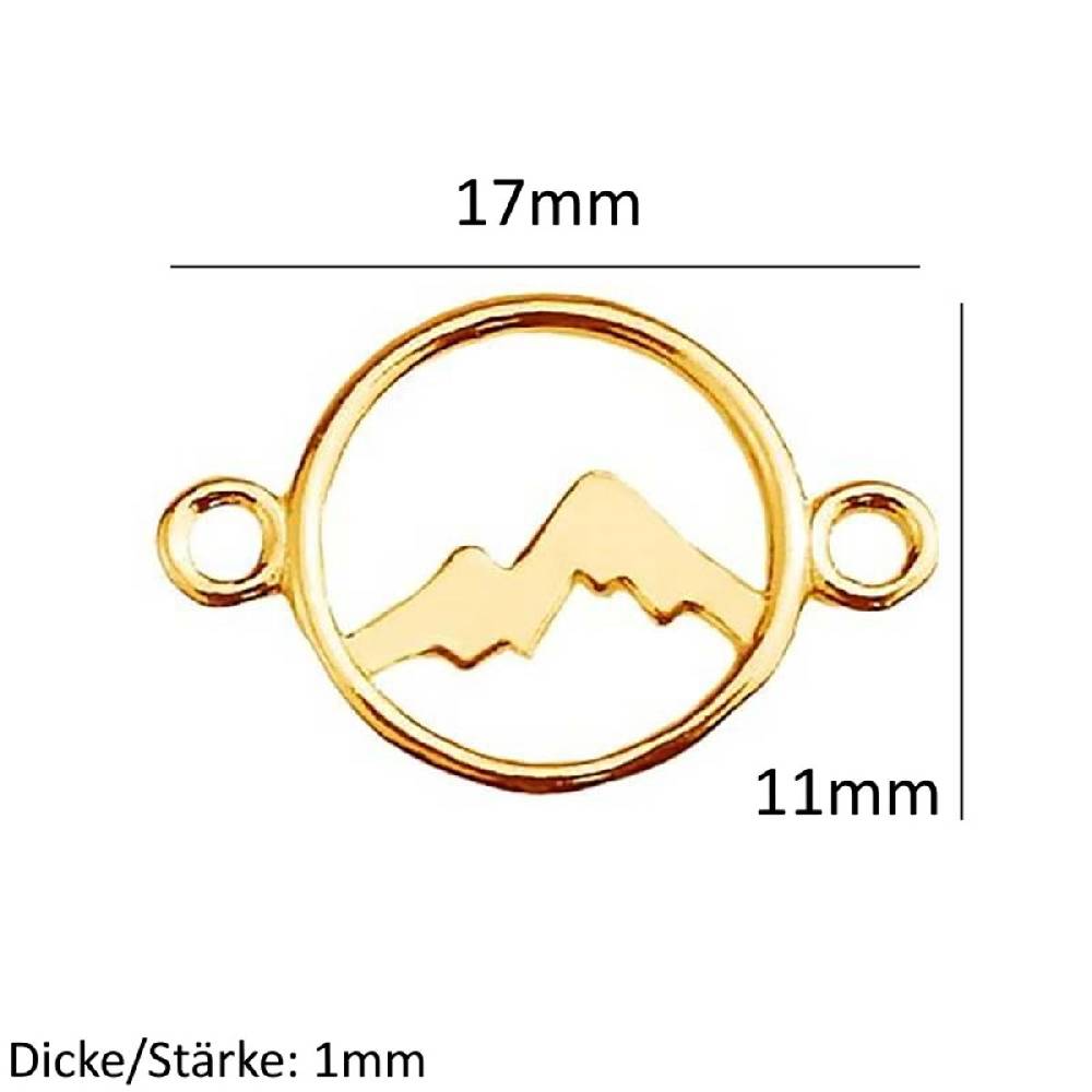 Sadingo Schmuckverbinder Mountain | 17x11 mm Jubiläumsangebot