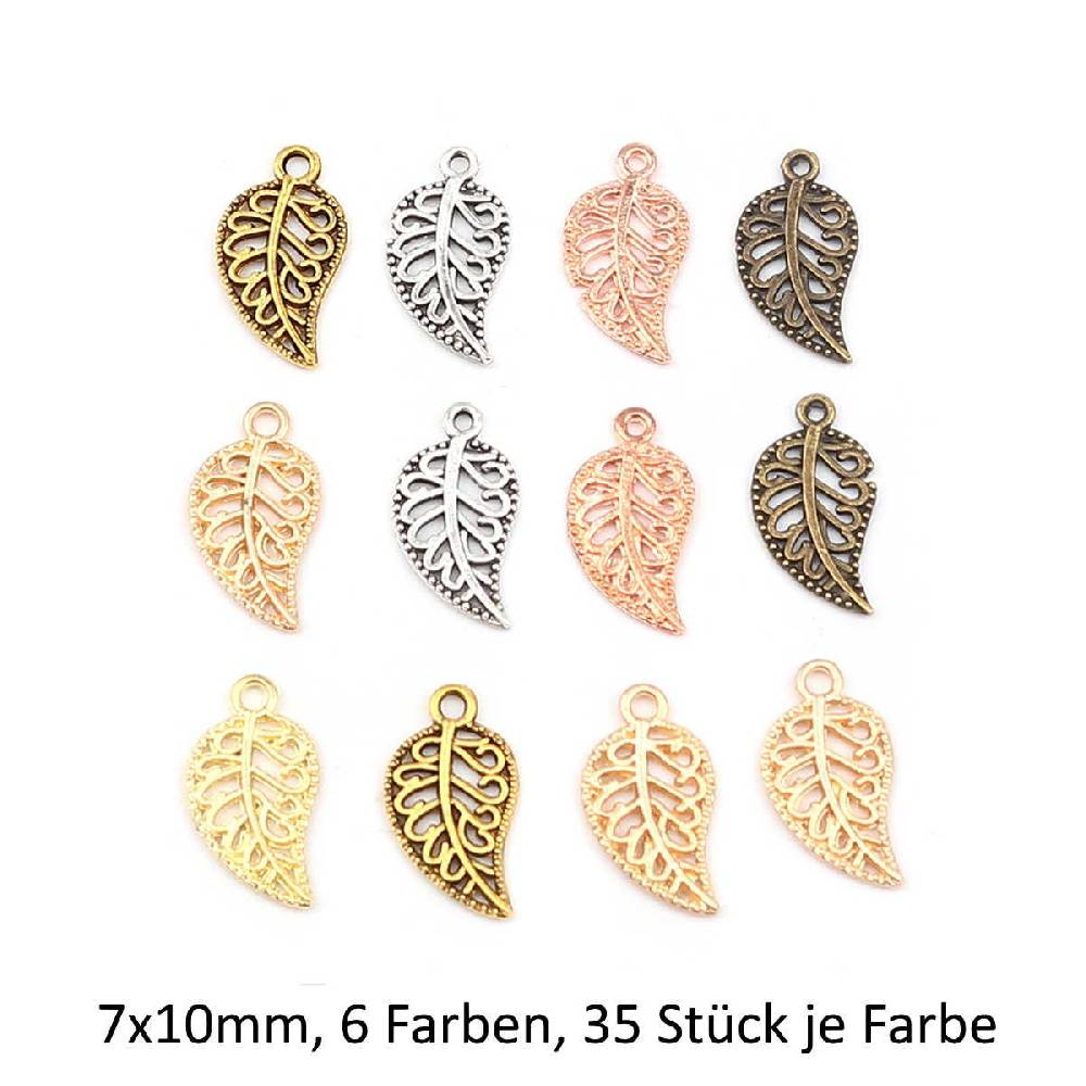 Sadingo Schmuckanhänger Set Blatt, 210 Stück, 19x10 mm Günstiger Verkauf