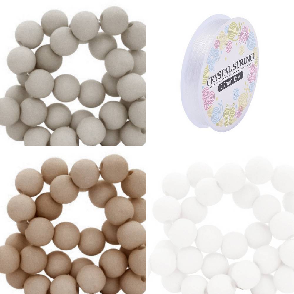 Sadingo Acrylperlen matt in diversen Farben 6mm, 600-1800Stück Auslauf