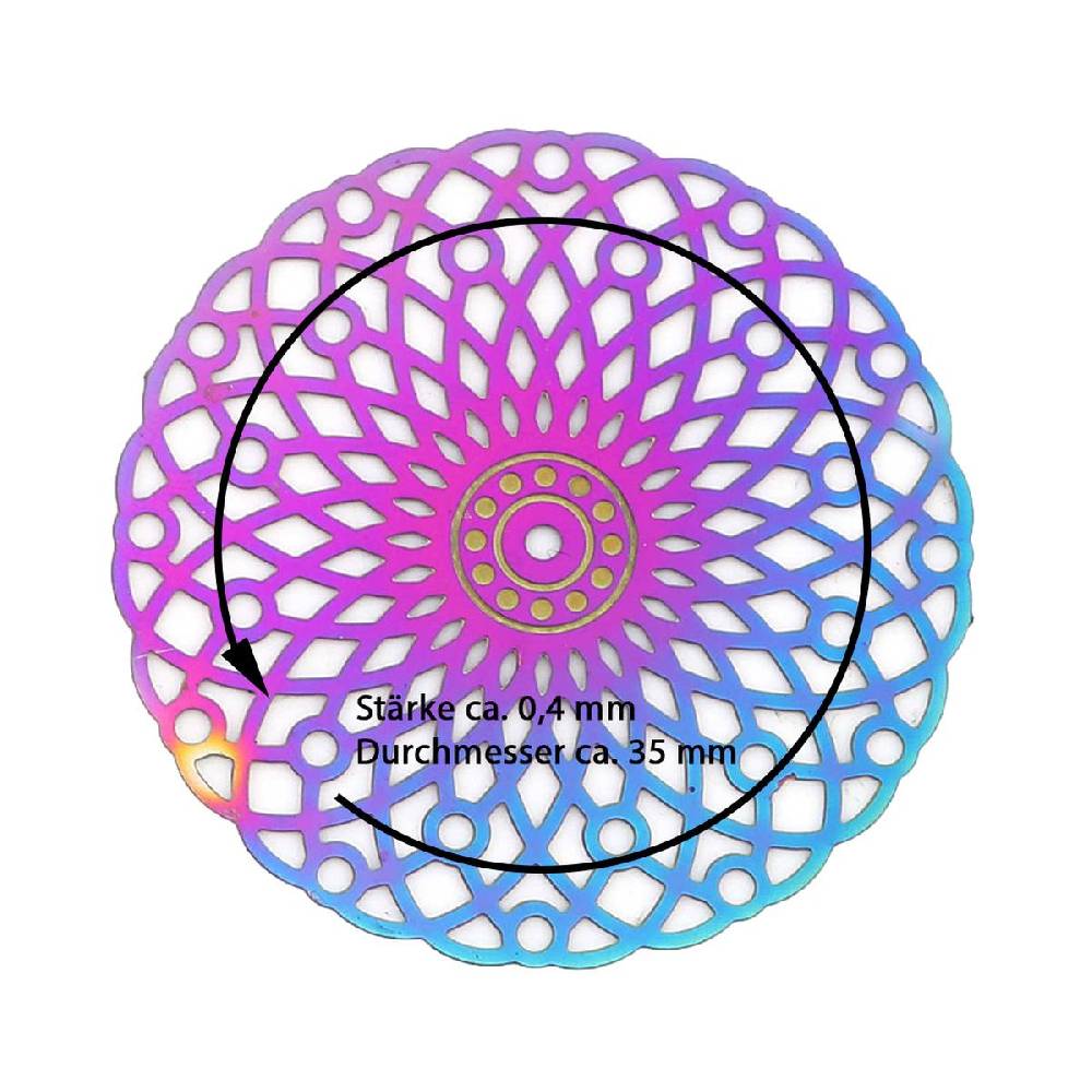 Sadingo Schmuckverbinder Mandala | 10 Stück, 31x30mm Schlussverkauf