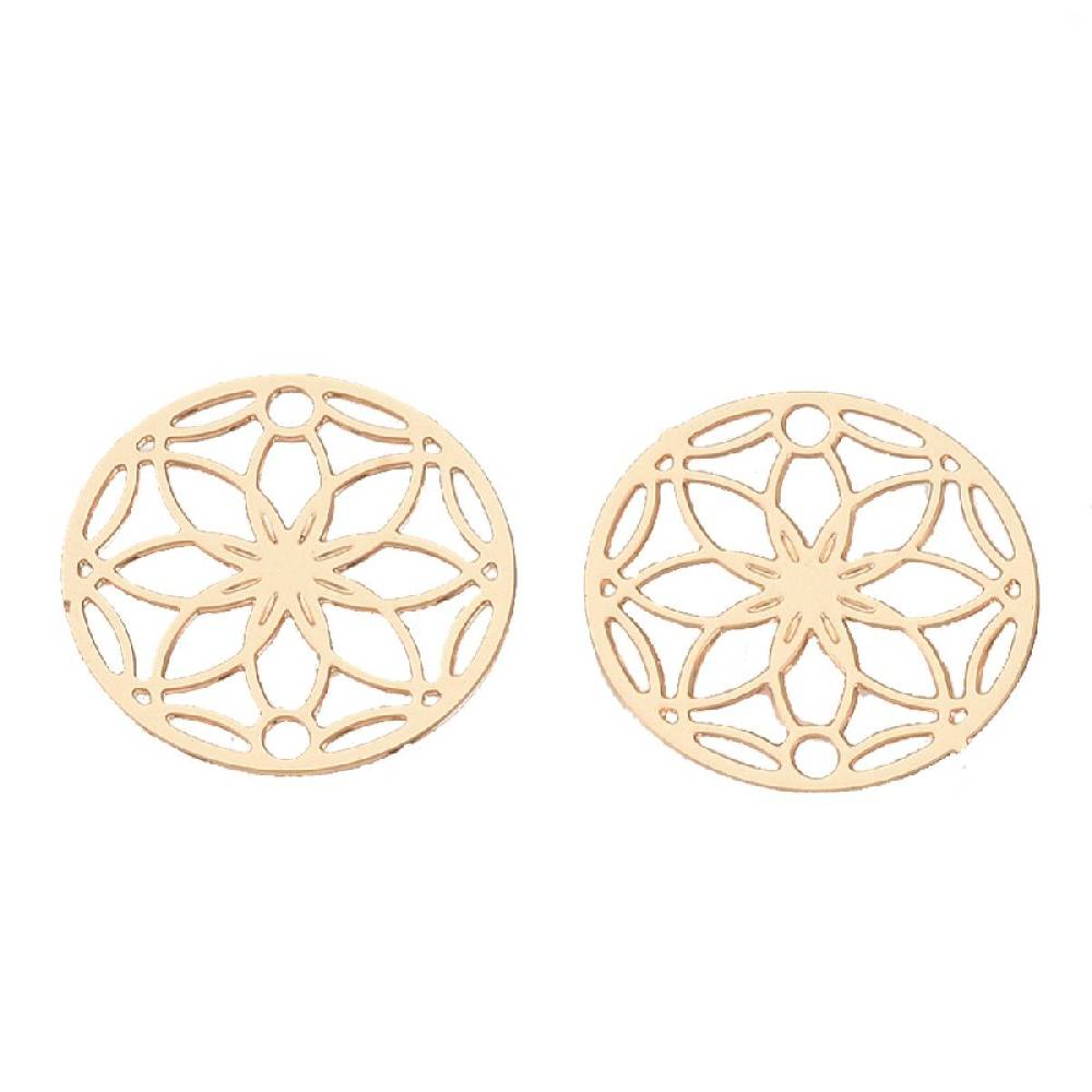 Sadingo Schmuckverbinder Blume des Lebens | 10 Stück, 13mm Günstiger Verkauf