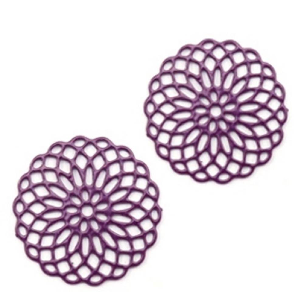 Sadingo Schmuckverbinder Mandala | 5 Stück, 15mm Auslauf