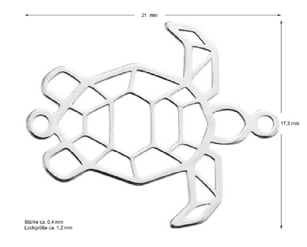 Sadingo Schmuckverbinder Schildkröte | 17,4 x 21 mm Verkauf