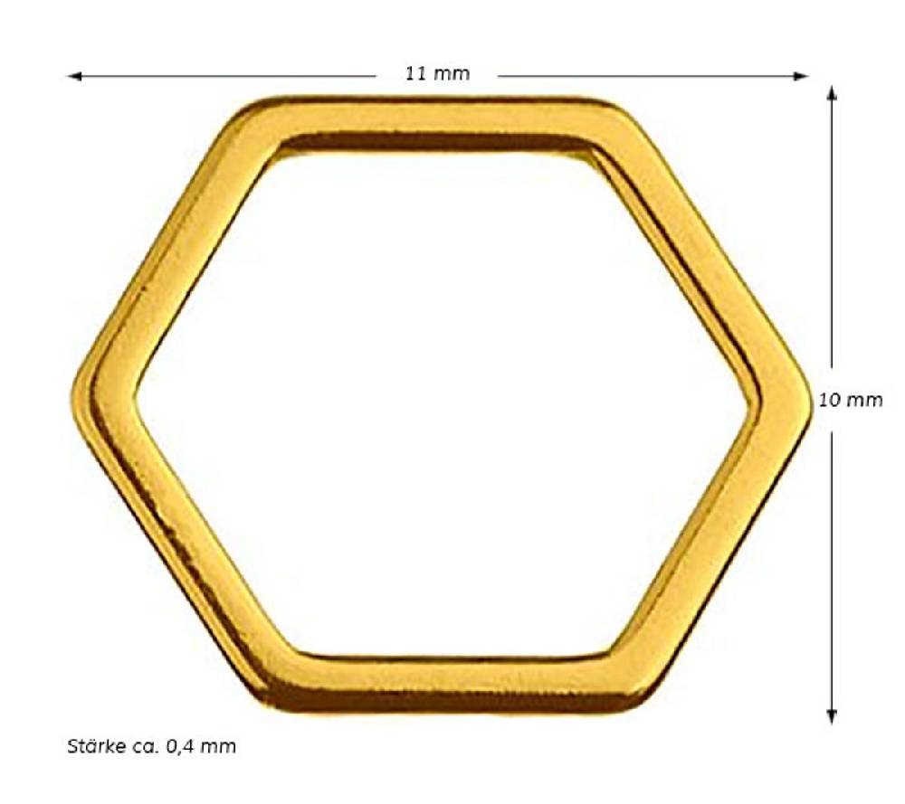 Sadingo Schmuckverbinder Sechseck | 1 Stück, 10x11 mm Hotsell