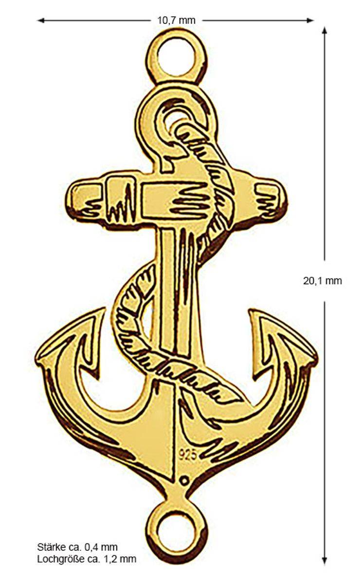 Sadingo Schmuckverbinder Anker | 20,1 x 10,7 mm im Angebot