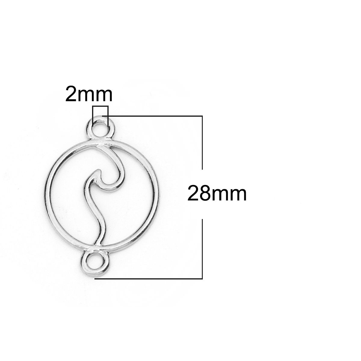 Sadingo Schmuckverbinder Welle | 10 Stkück, 28x20 mm Schlussverkauf