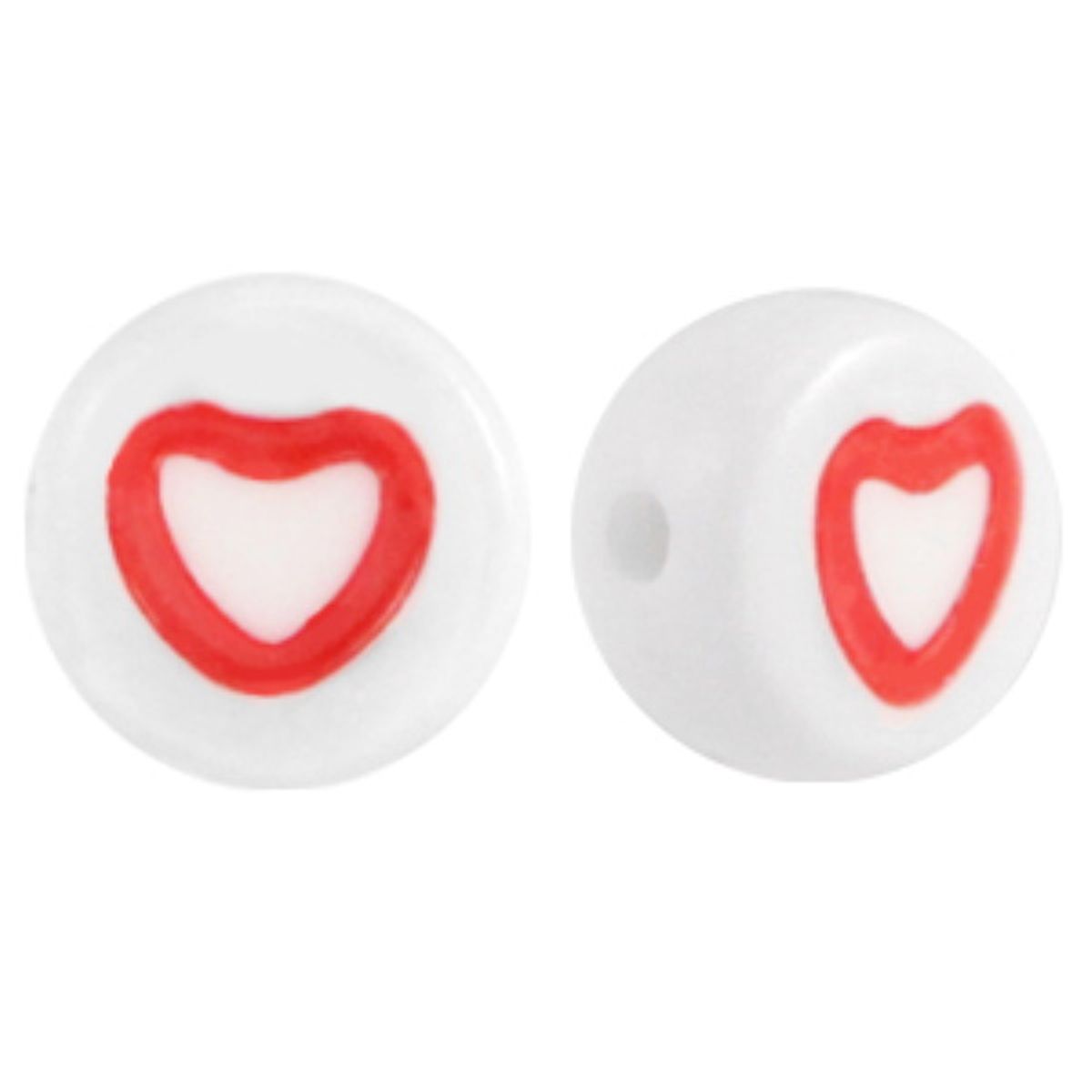 Sadingo Acrylperlen Herz | 500 Stück, 7mm