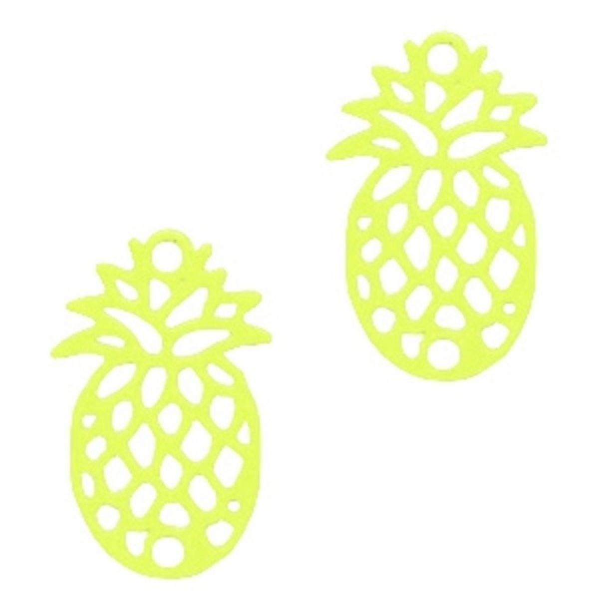 Sadingo Schmuckanhänger Ananas - 2 Stück - 15 x 10 mm, Blitzverkäufe