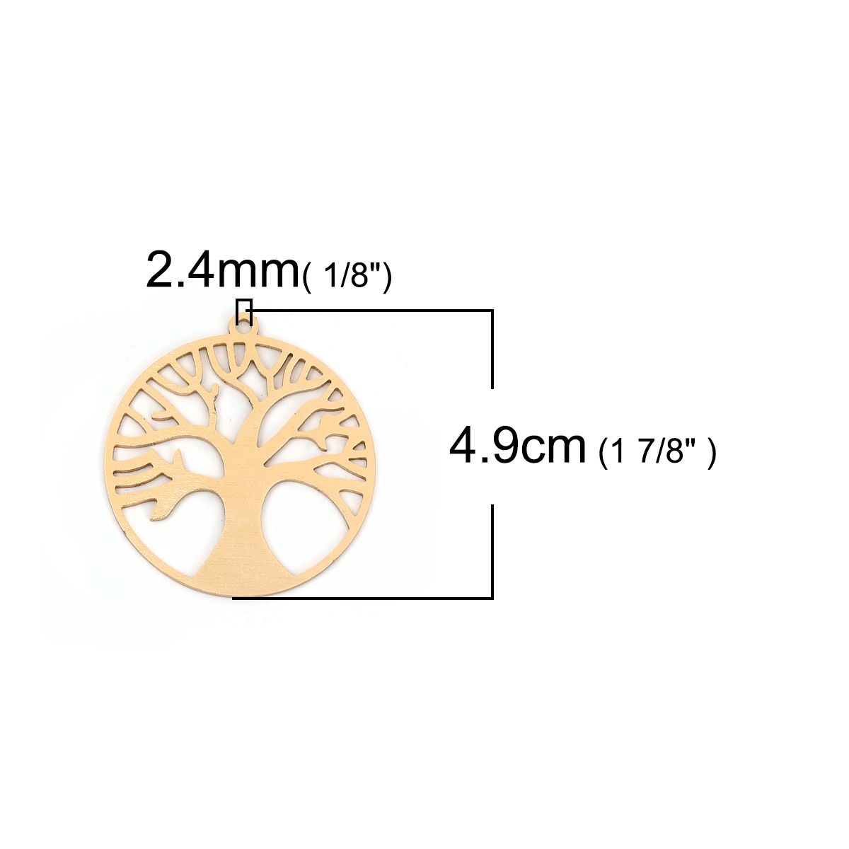 Sadingo 1 Metallanhänger Lebensbaum - 49 x 45 mm - Gold Auslauf