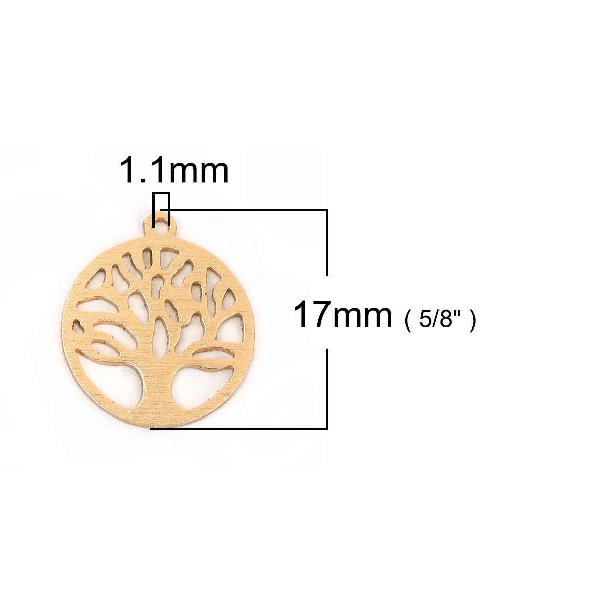 Sadingo 1 Metallanhänger Lebensbaum - 17 x 15 mm - Gold Verkauf