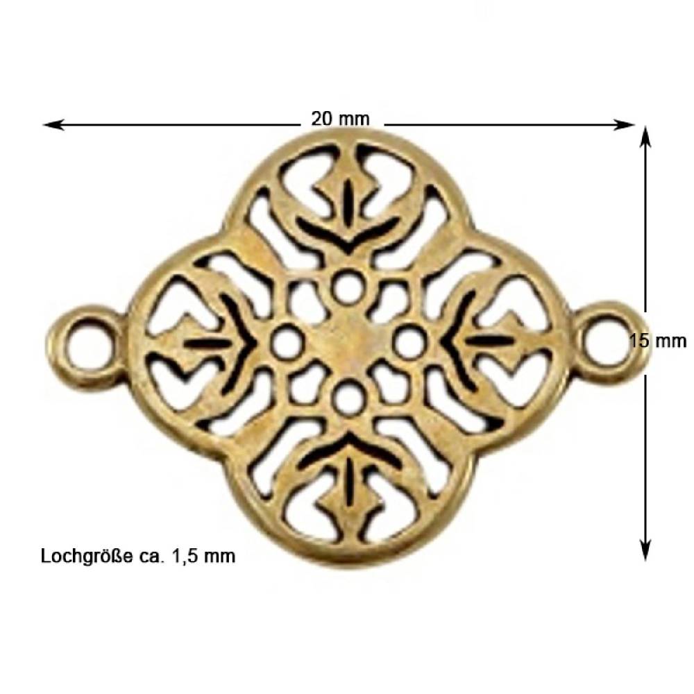 Sadingo Schmuckverbinder Bohemian | 20x15 mm Outlet